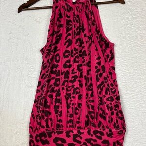 Pink Leopard Print Women's Top